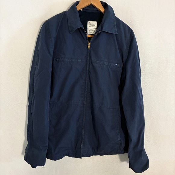Other - Vtg 80s Navy Deck Utility Jacket Men Size 40XL Blue Poplin Fleece Lined USN USAF
